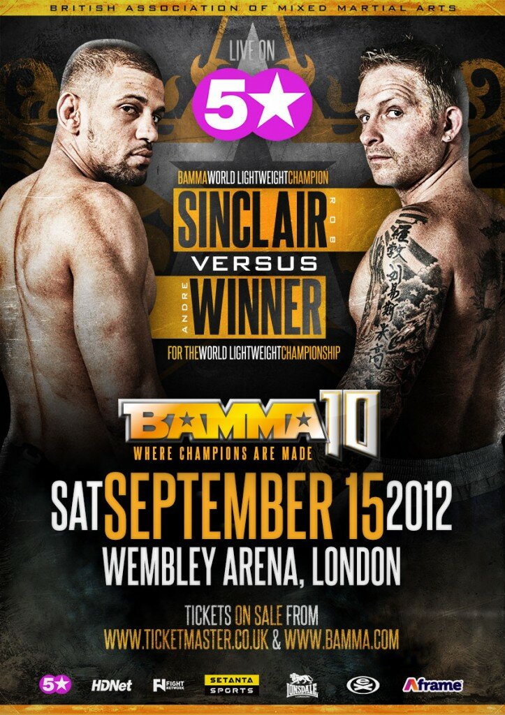 BAMMA 10 Poster 723x1024 BAMMA 10 fight card is finalized with two new bouts added for Sept. 15