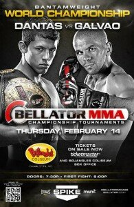 Bellator feb 14 poster 195x300 Bellator MMA: Eduardo Dantas vs. Marcos Galvao set to headline on Feb. 14