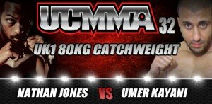 nathan jones vs umer kayani uk ucmma 32 300x147 Interview: Nathan Jones a.k.a Mr Bag and Tag talks ahead of his bout at UCMMA 32
