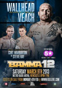 B12 Poster Wallhead 212x300 BAMMA 12: Four preliminary card fights added for March 9th