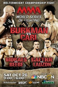 WSOF 6 poster 200x300 World Series of Fighting 6 set for Oct. 26 at Floridas BankUnited Center