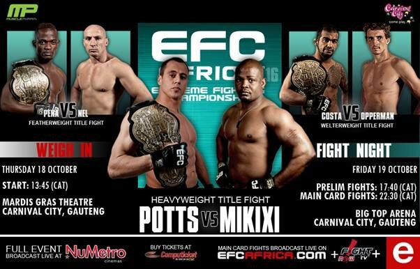 EFC Africa 16 Poster EFC Africa 16: Jadyson Costa warns that Opperman has no hope of taking away his welterweight title
